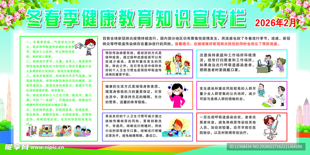 冬季健康教育知识宣传栏