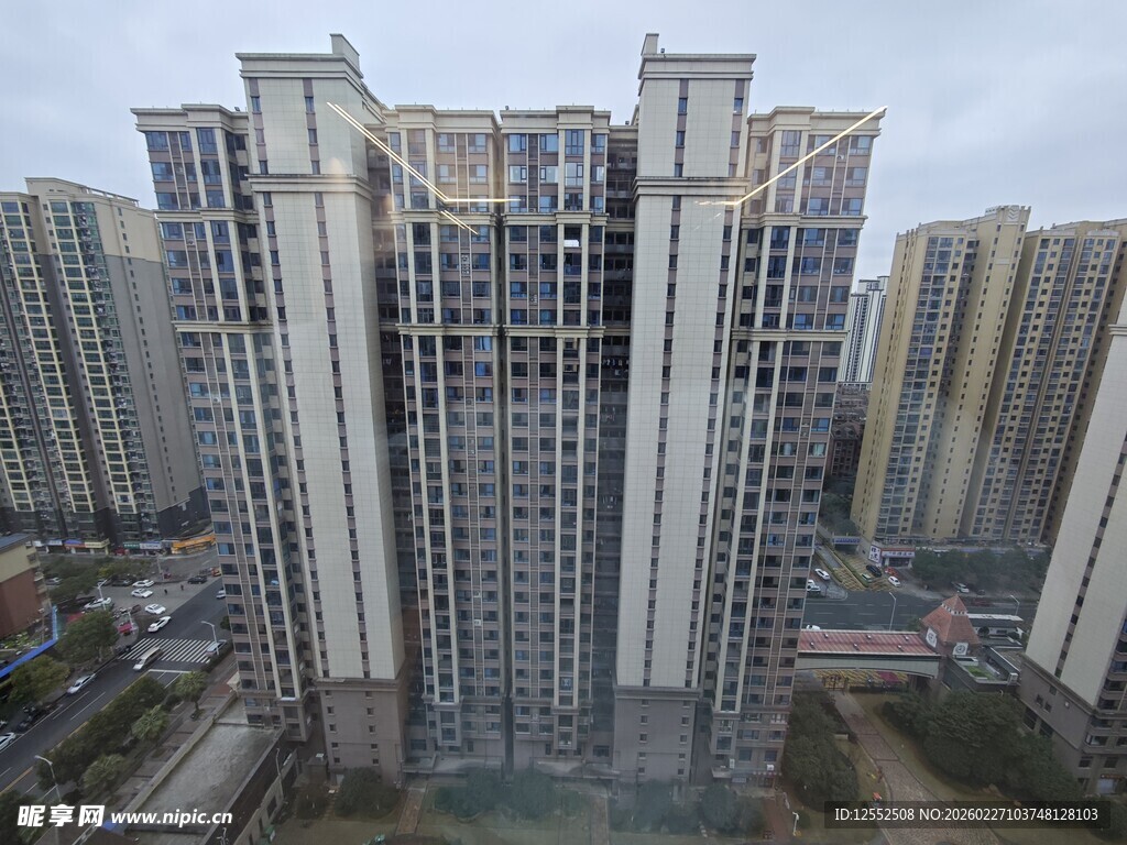 高层住宅小区俯瞰景象