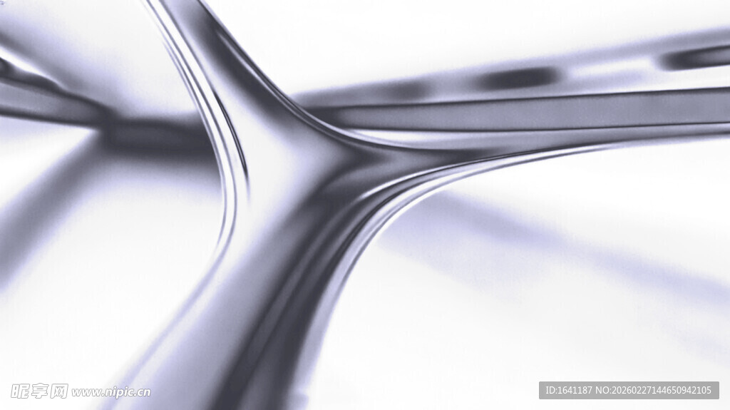 金属质感抽象几何结构