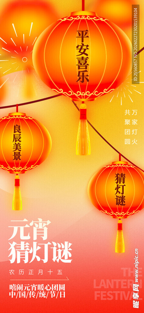 元宵喜庆红灯笼悬挂