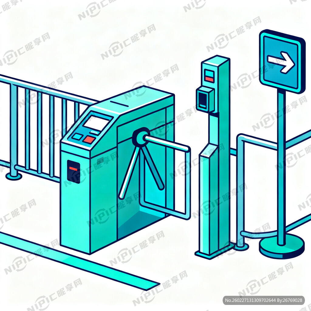 检票口 插画风