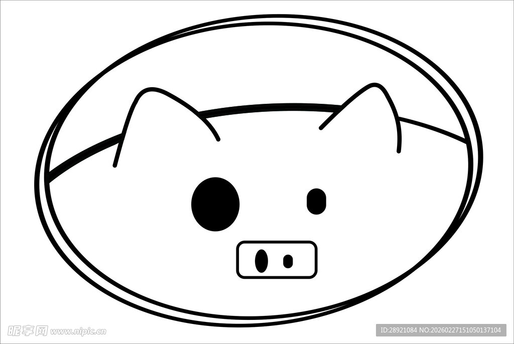 可爱卡通小猪头像