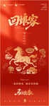 回娘家主题红色喜庆海报