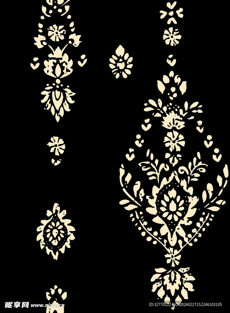 部落民族花纹数码印花