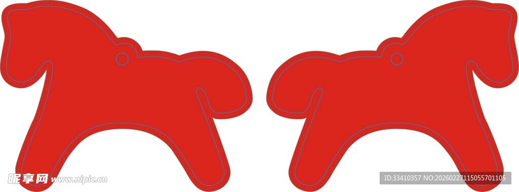 红色木马造型物件