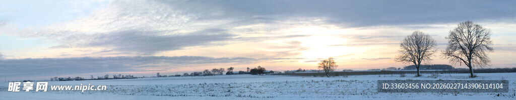 冬日雪景风景图