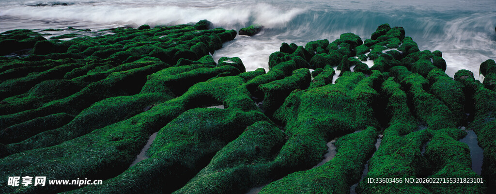 翠绿山峦云雾缭绕美景