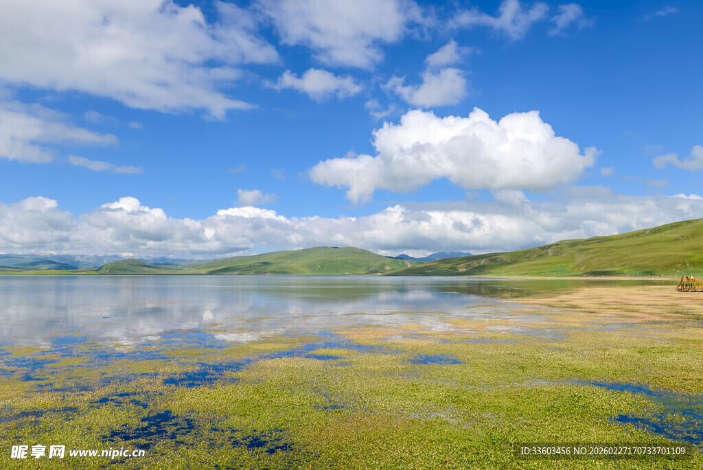 草原湖泊美景