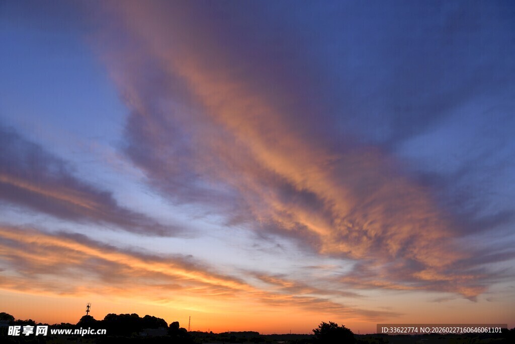 绚丽晚霞天空美景