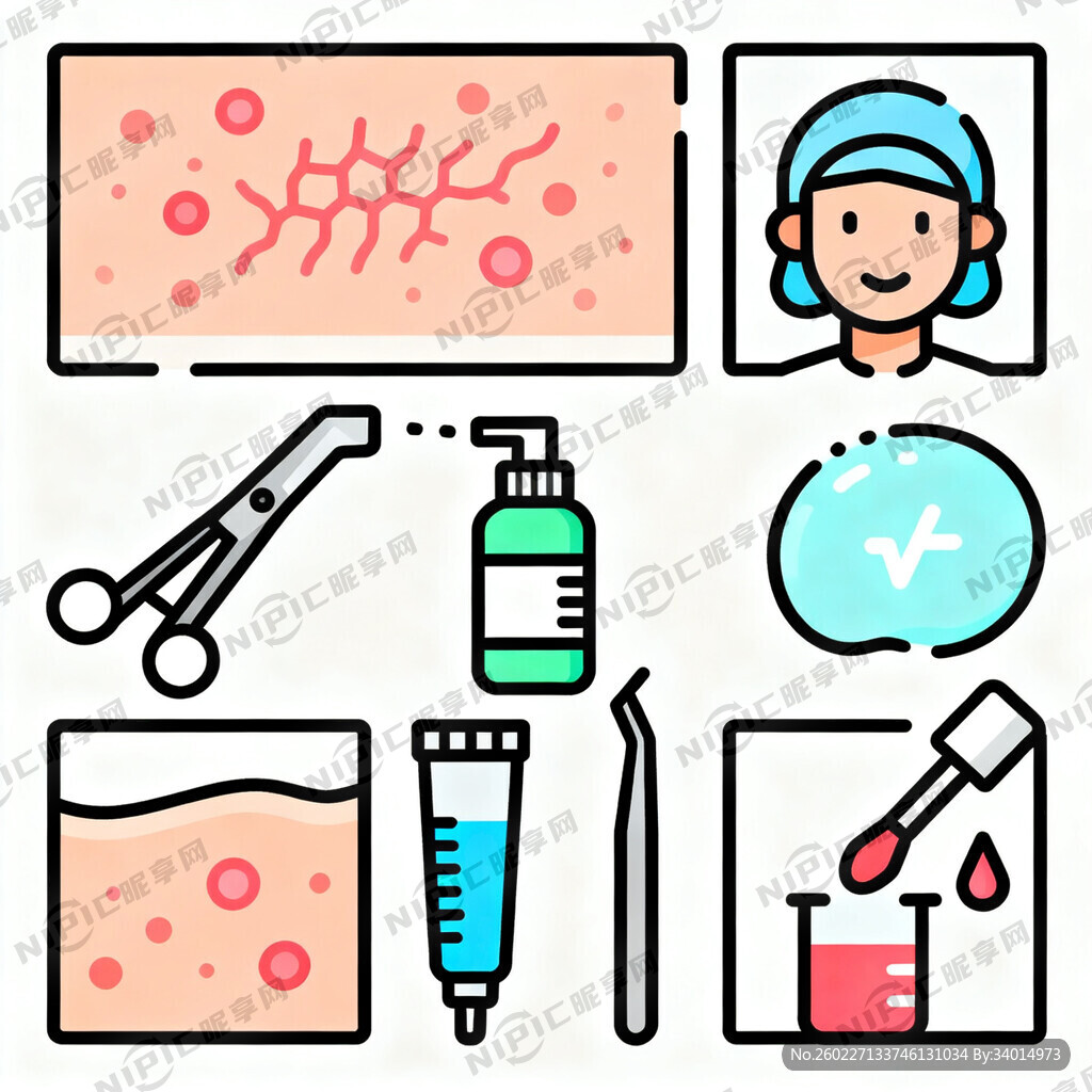 痤疮中心简笔画