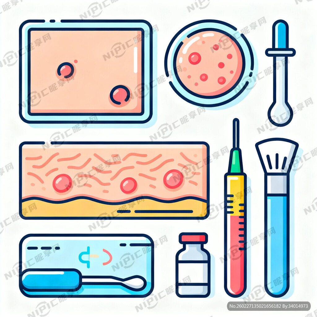 痤疮中心简笔画