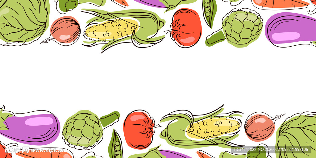 蔬菜边框