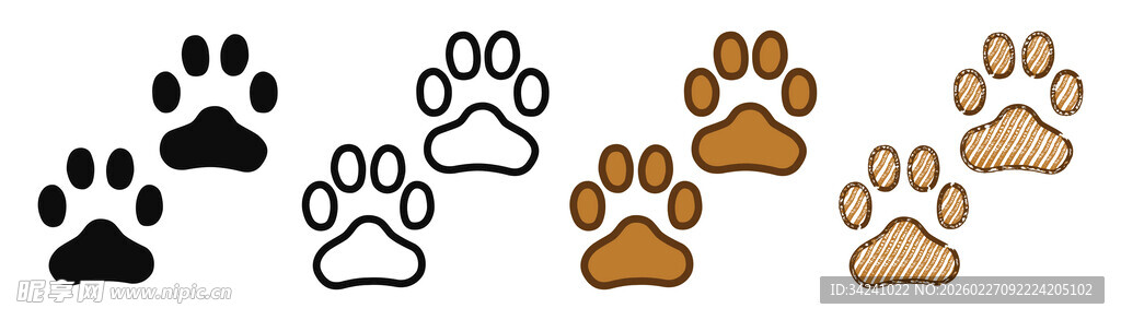 动物爪印图案
