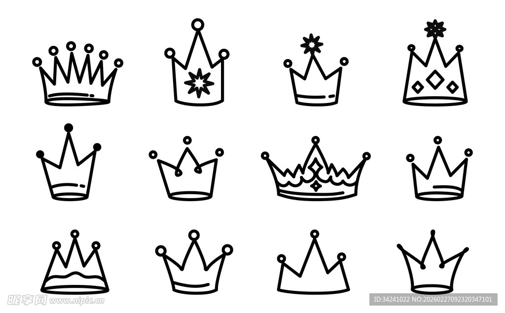 手绘皇冠图案