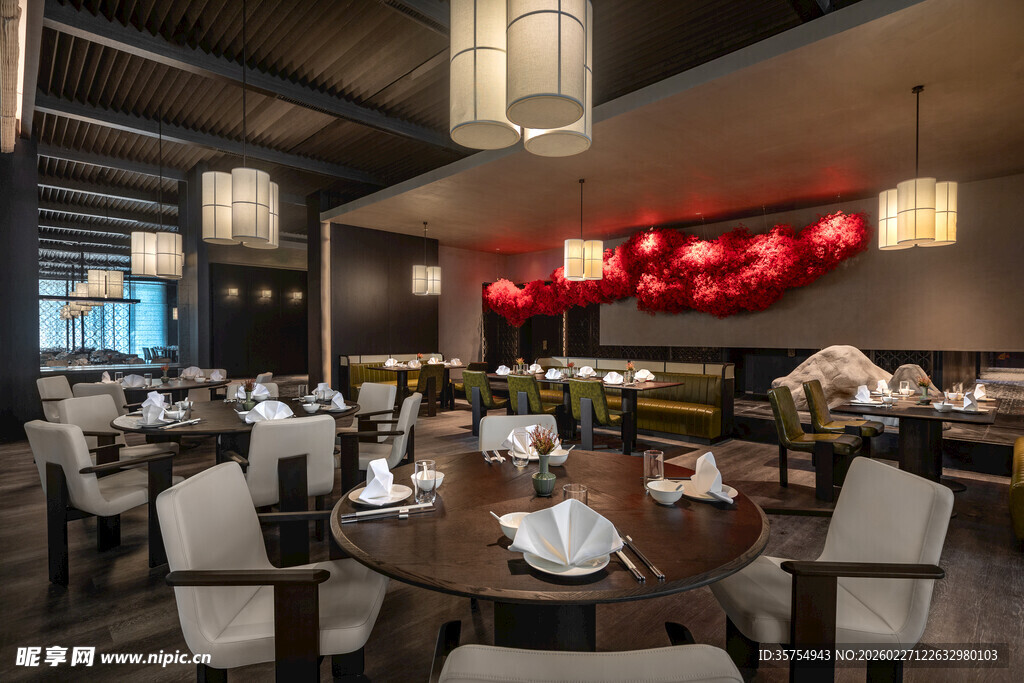 中式餐厅优雅用餐环境