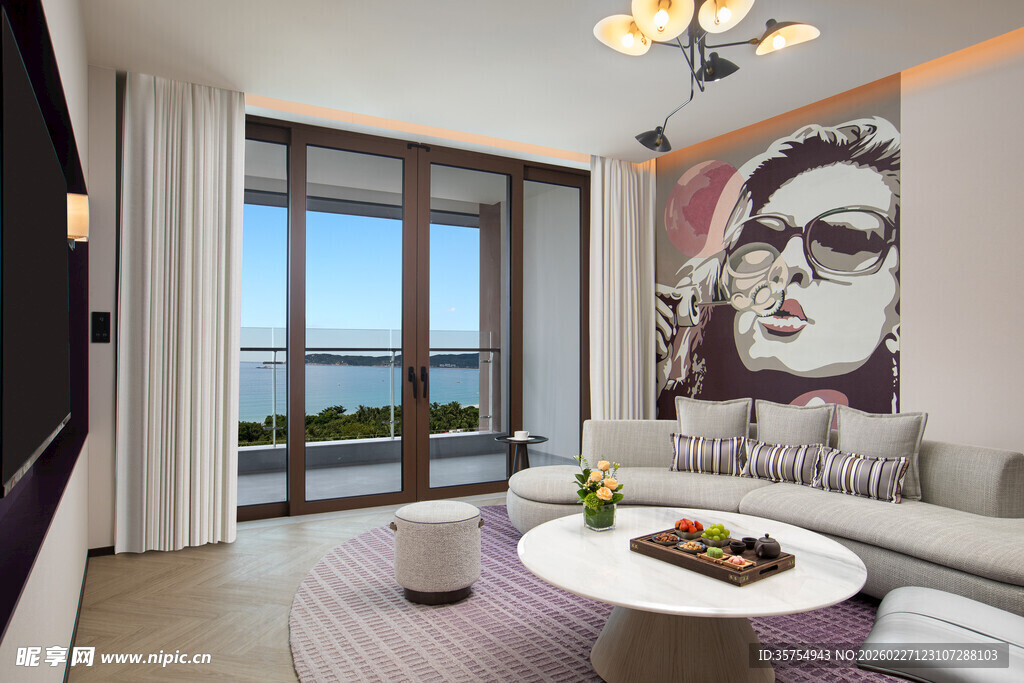 现代海景客厅时尚装饰