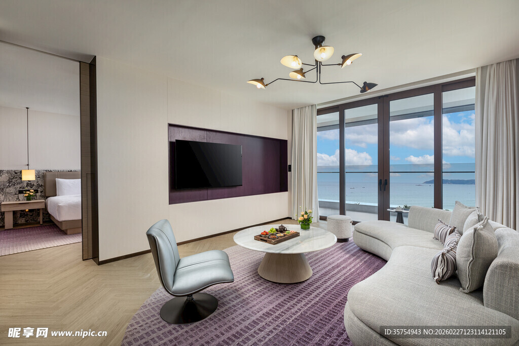 现代海景客厅优雅空间