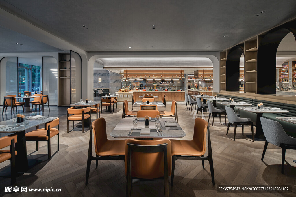 现代优雅风格的餐厅空间