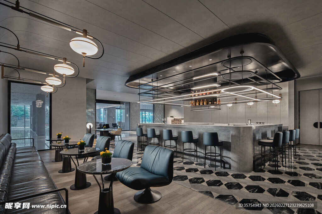 现代风格美发店室内场景