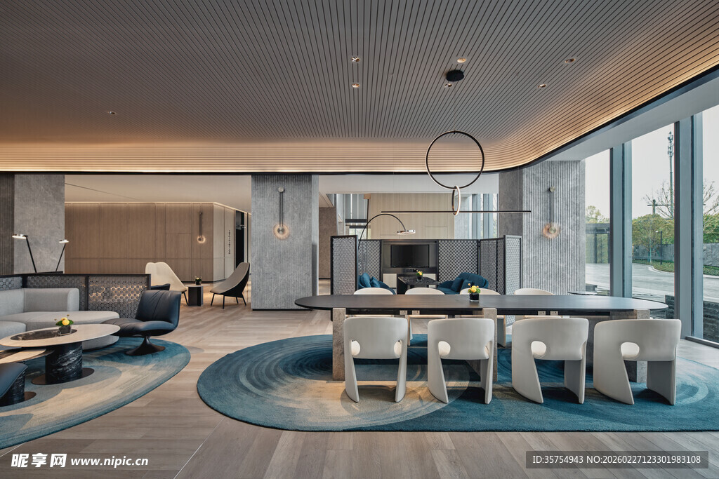 现代简约风豪华客厅餐厅