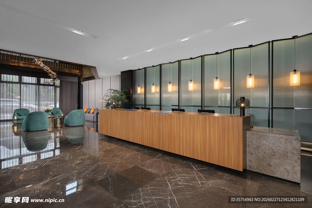 现代简约风格办公前台