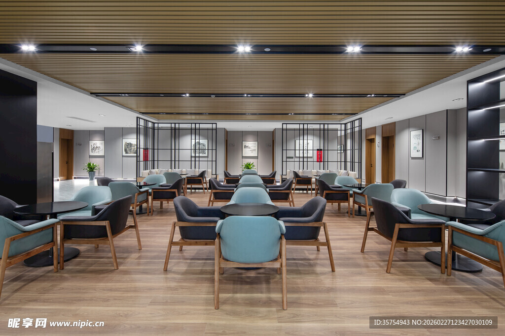 现代简约风格的室内休息区
