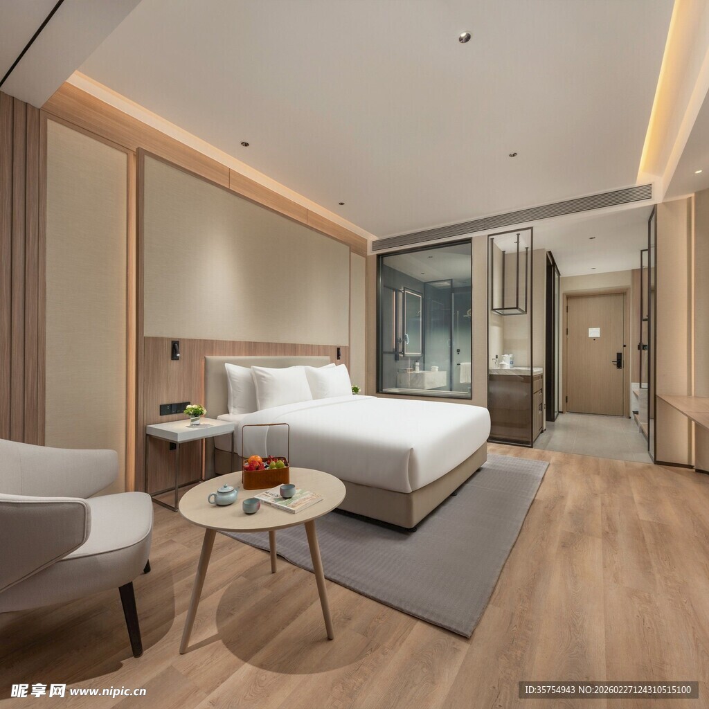 现代简约风格温馨卧室空间