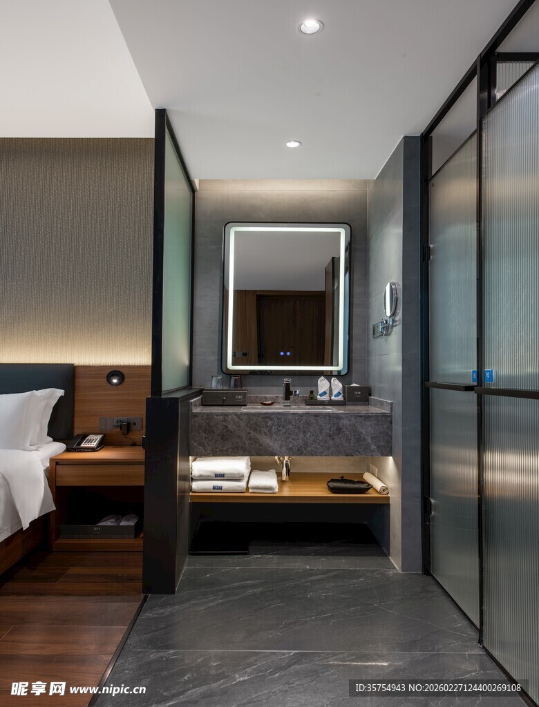 现代简约风卧室与卫浴空间