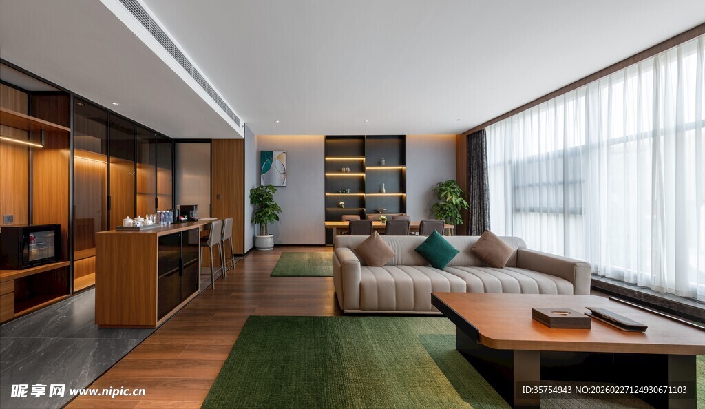 现代简约风开放式客厅空间