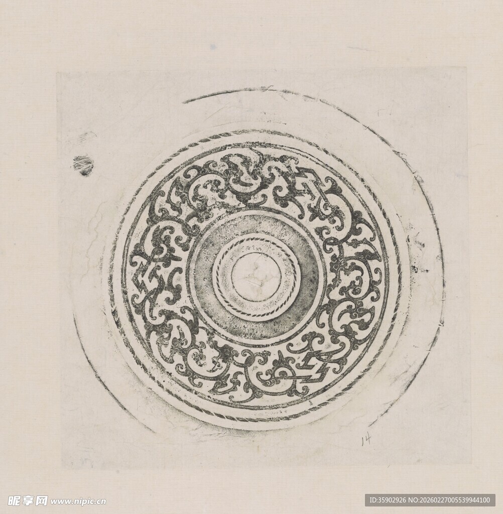 古典圆形花纹图案设计