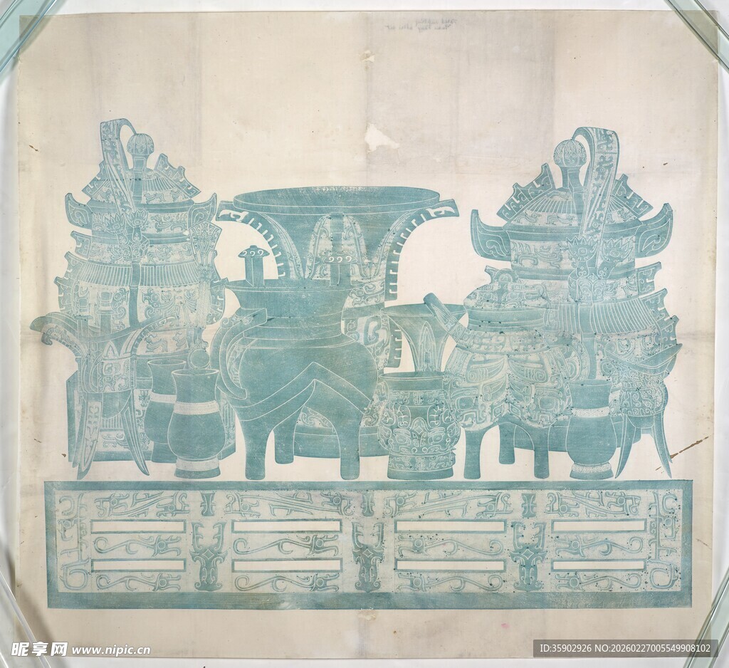 古代精美青铜鼎图案