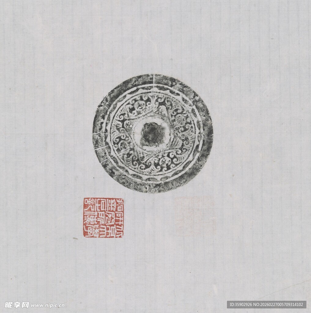 古代精美圆形纹饰图案