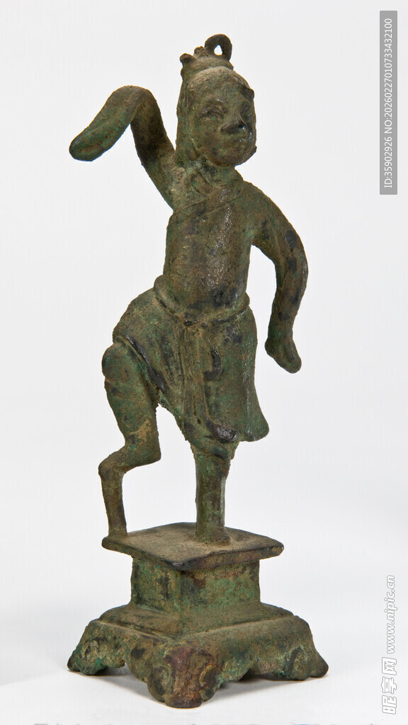 古代青铜舞俑雕像