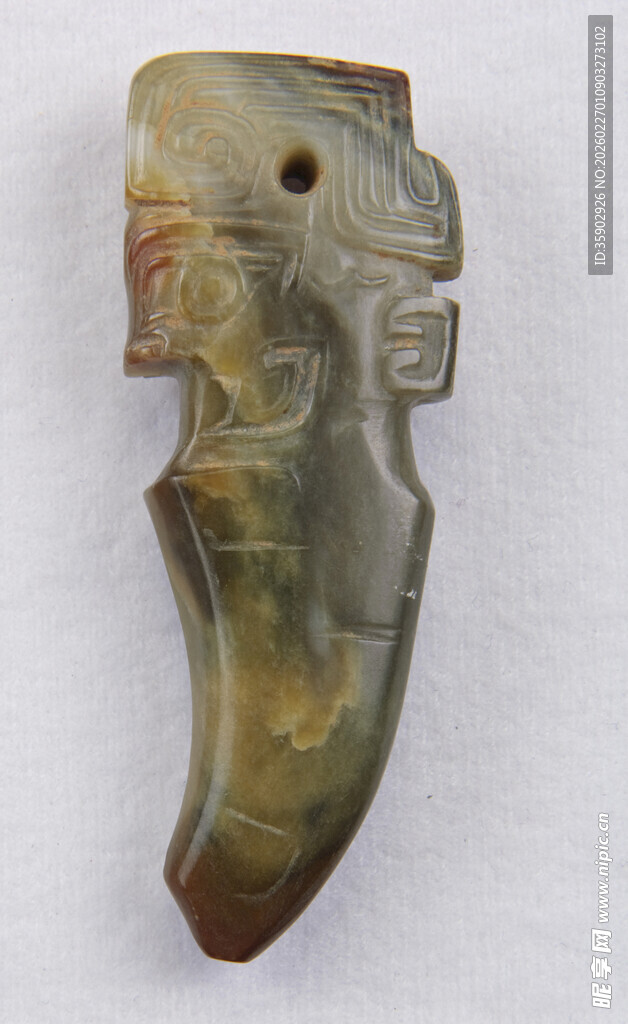 古玉雕刻兽形玉佩饰