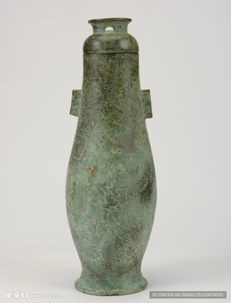 古朴双耳青铜花瓶