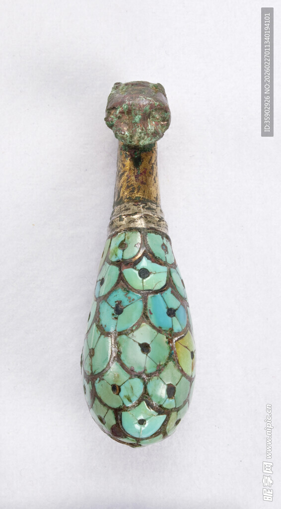 古雅绿松石镶嵌精美器物