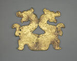 双兽形金饰件