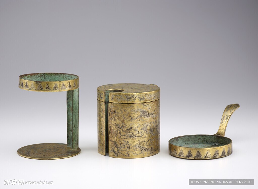 古代青铜文房器具一组