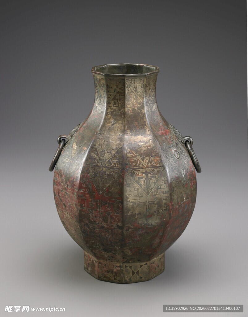 古朴双耳青铜花瓶