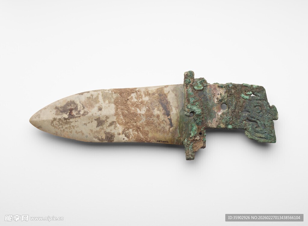 古老青铜箭头文物展示