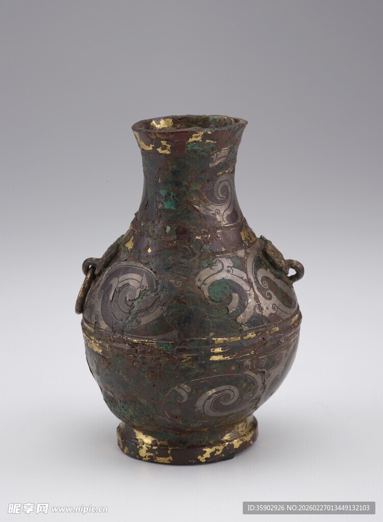 古朴双耳青铜花瓶