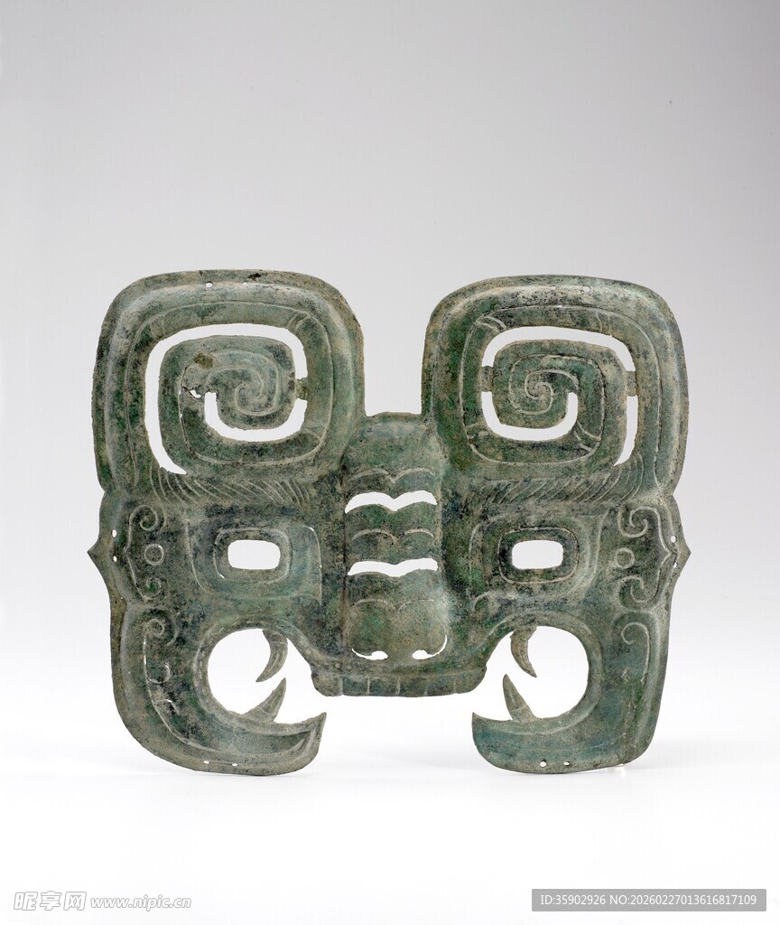 商代青铜兽面形器