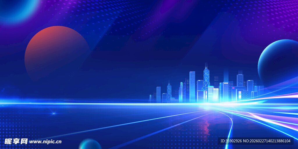 未来科幻城市太空景观