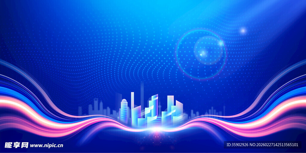 科技城市动感线条背景