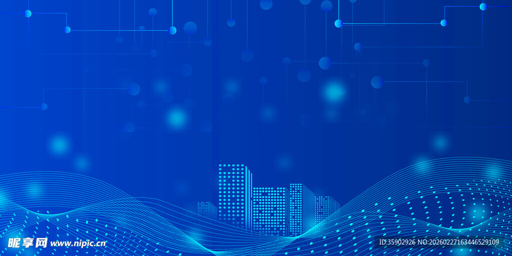 科技感蓝色数据背景图