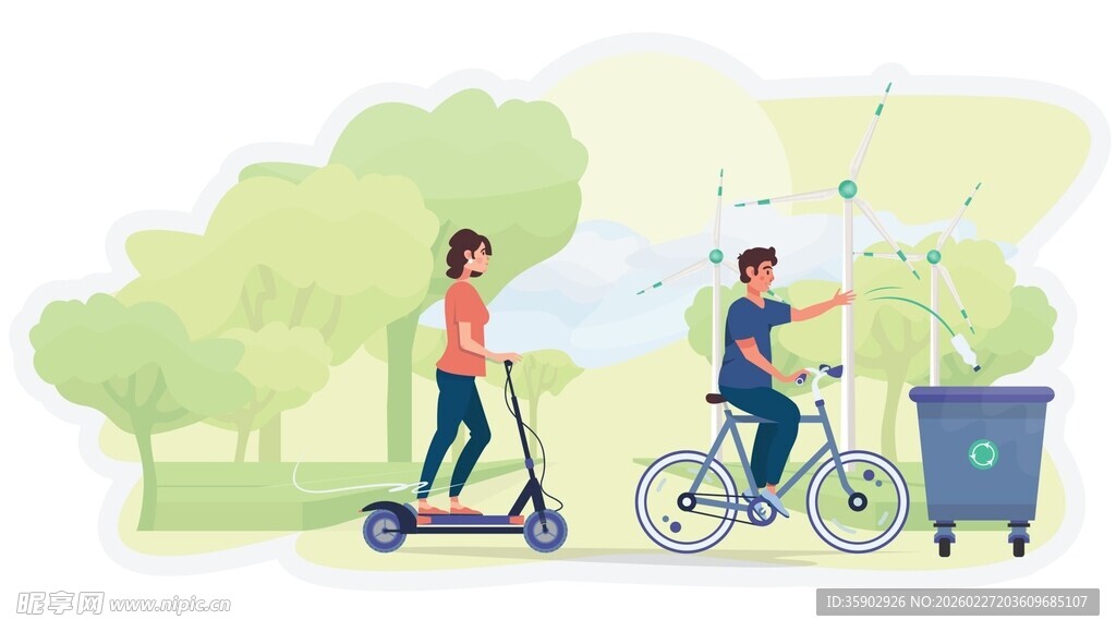 骑行与滑板的环保出行时刻