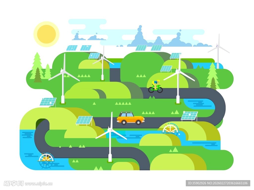 绿色生态交通景观图