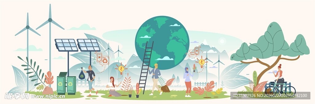 绿色环保的未来生态场景