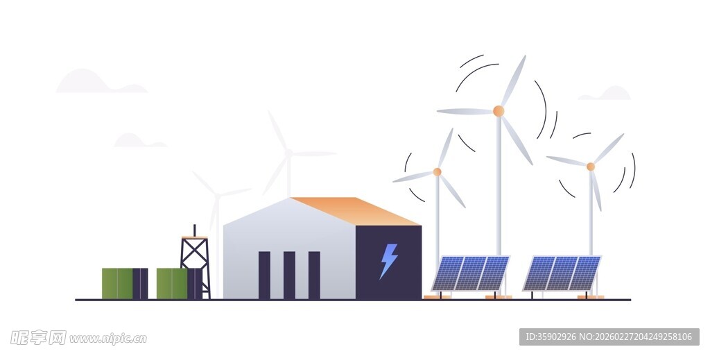 风力太阳能结合的发电设施