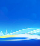 蓝色科技风城市背景图